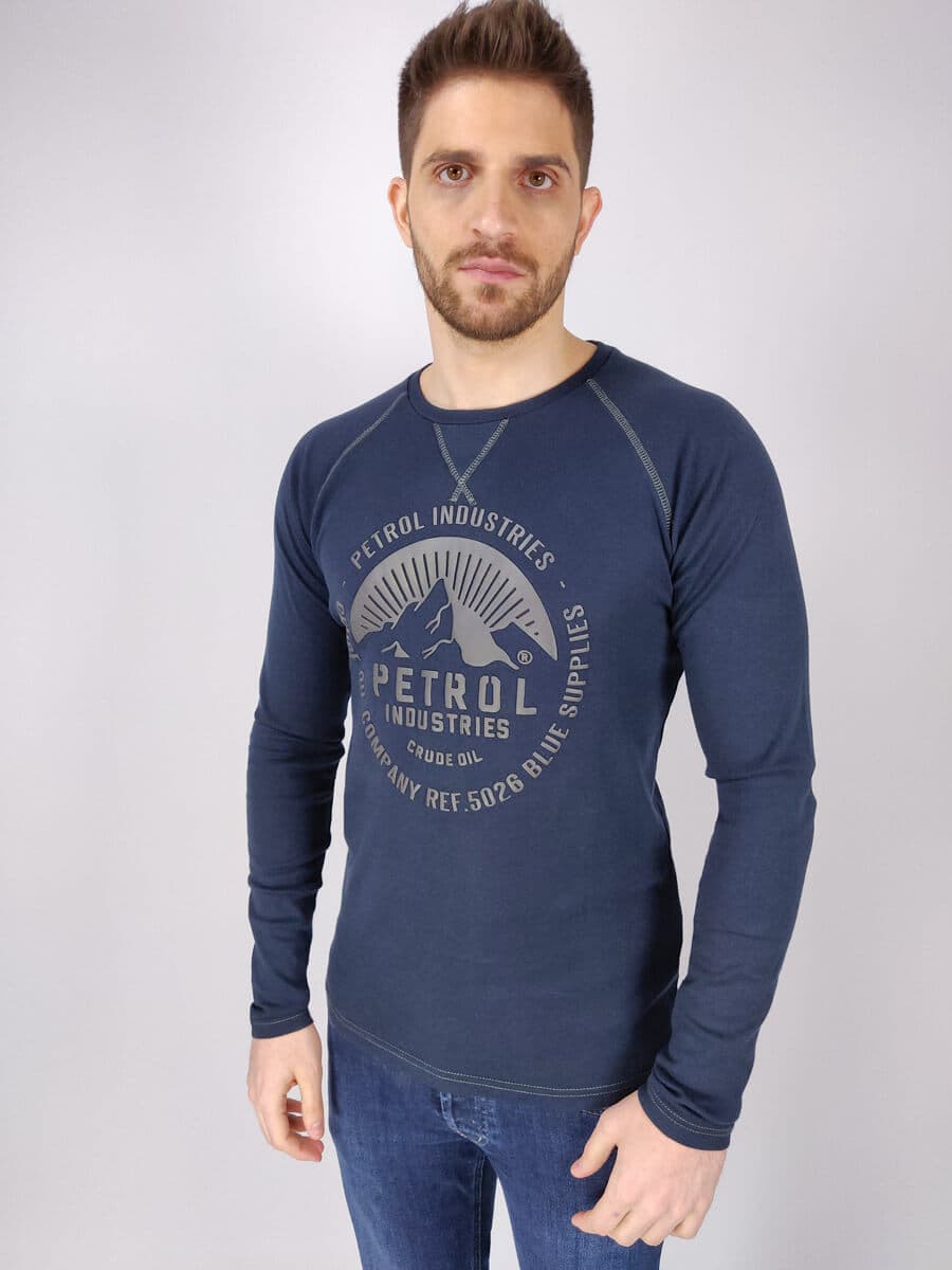 Petrol Industries Μπλούζα Με Logo - Σκούρο‌‌ μπλε