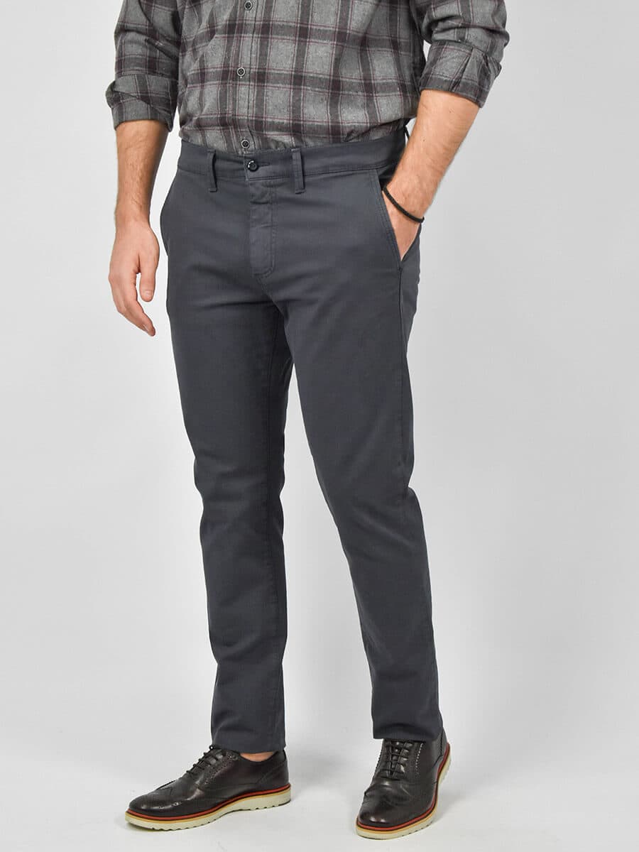 Men's Chino Pants Red Wave Gray