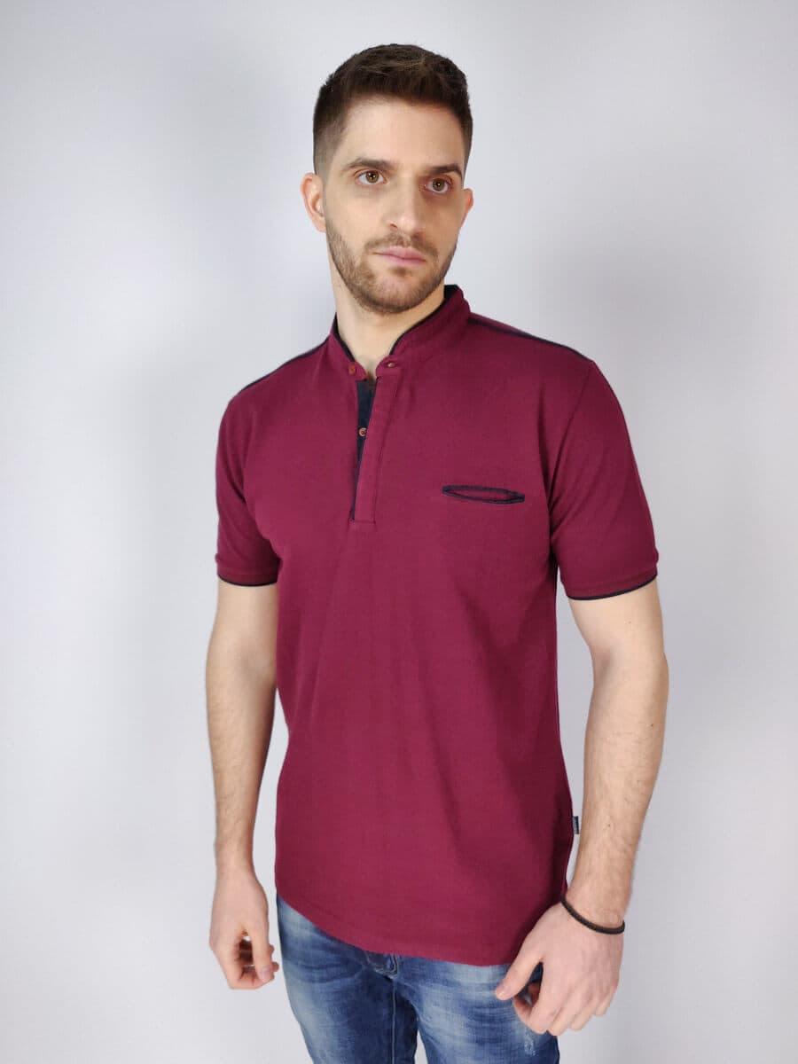 Side Effect Μπλούζα Πόλο Με Μάο Γιακά