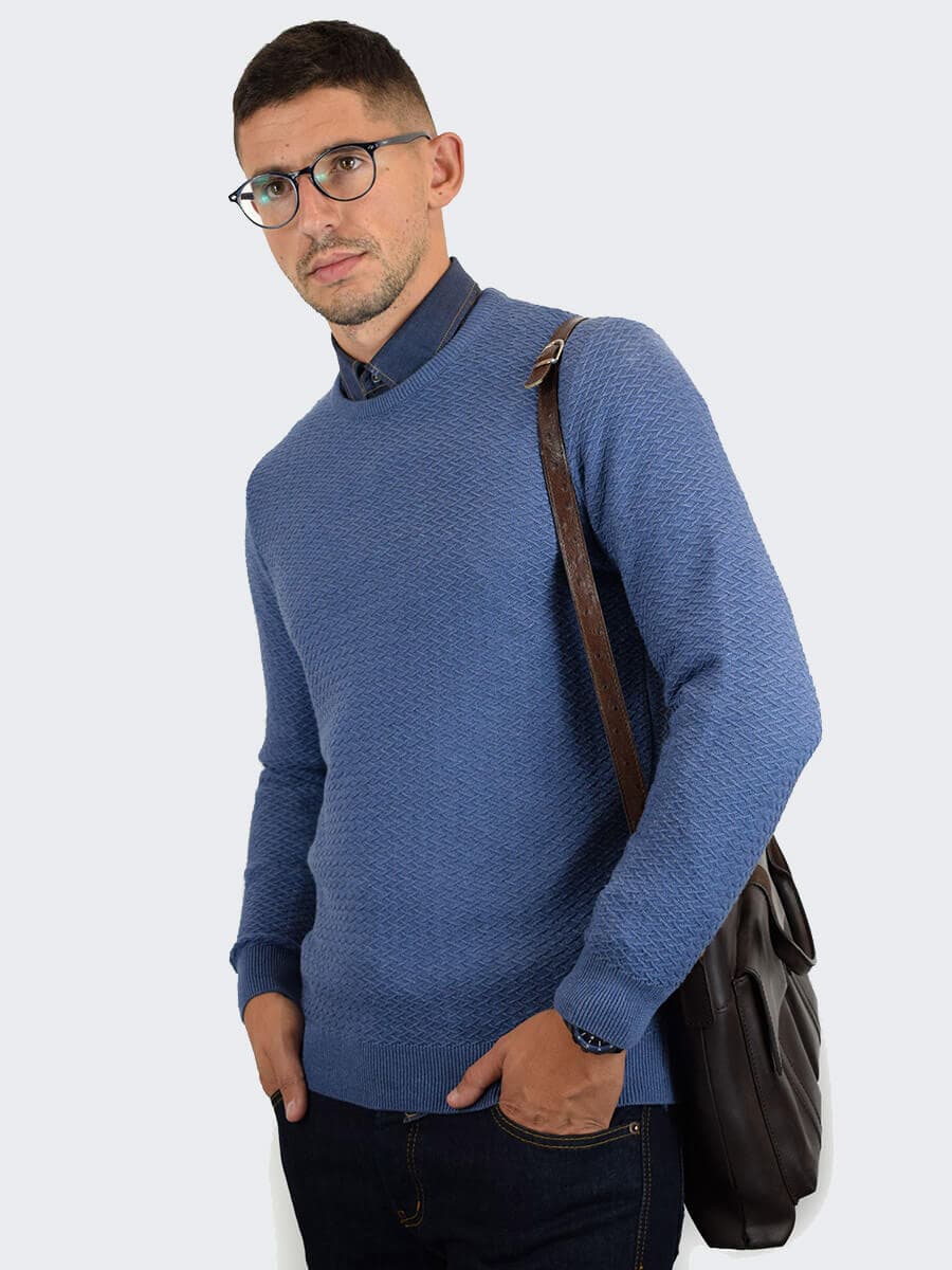 Men's Sweaters Side Effect Blue