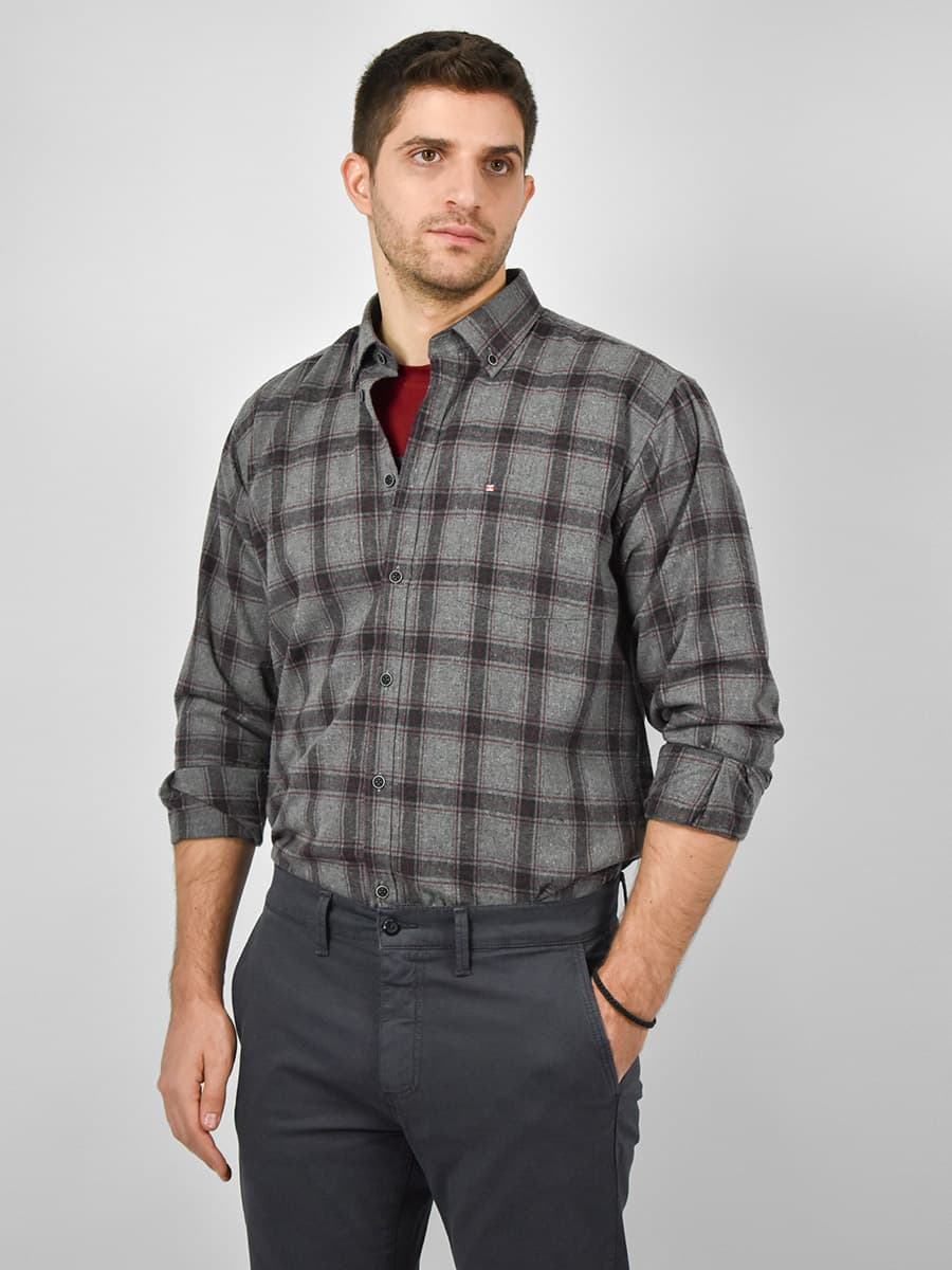 Antonio Morello Καρό Πουκάμισο Από Φανέλα