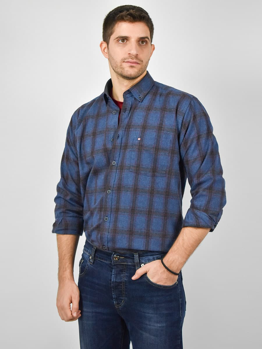 Antonio Morello Καρό Πουκάμισο Από Φανέλα