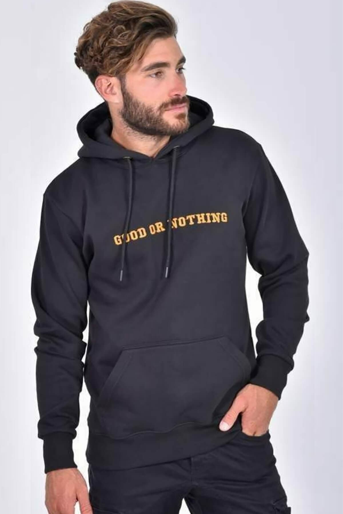 Clever Μπλουζα Φούτερ Με Ραμμένο Logo