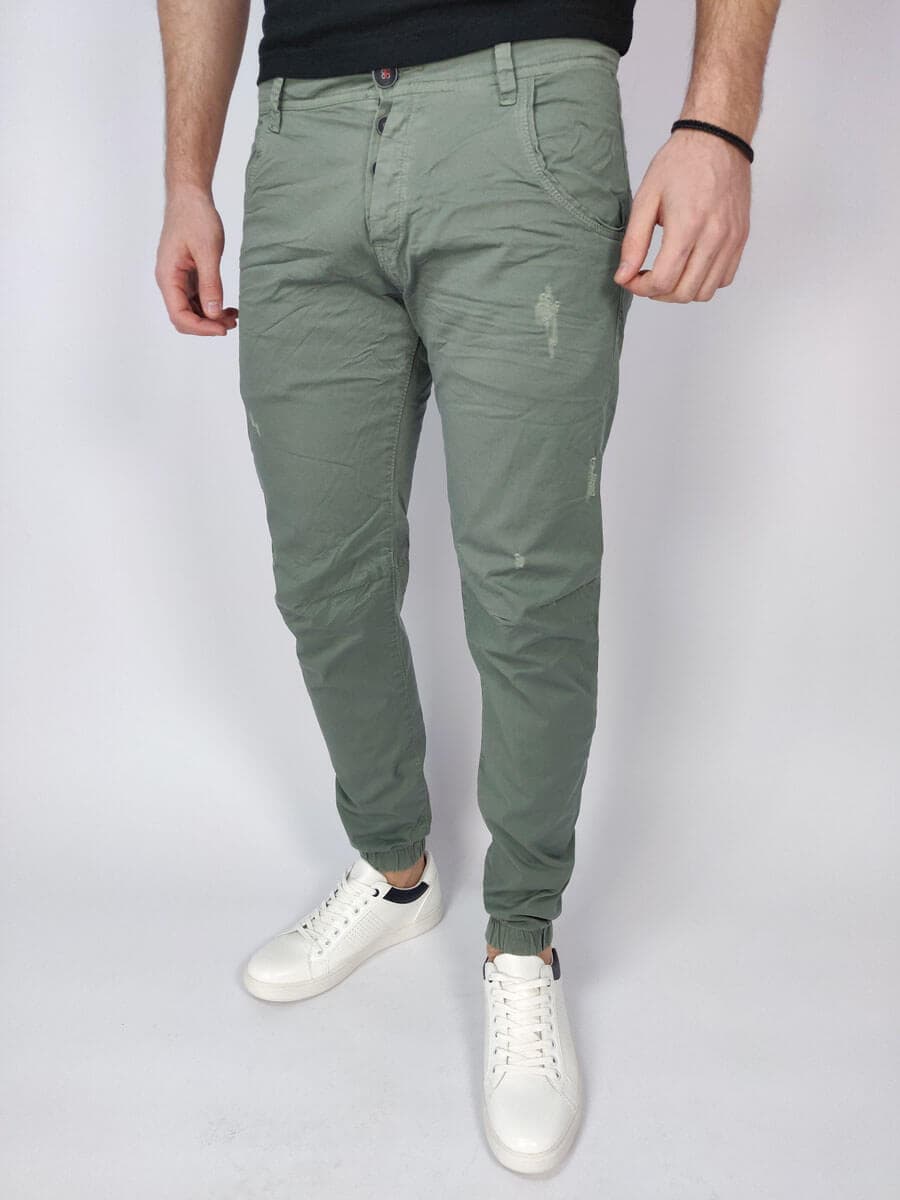 Men's Cargo Pants Damaged Green