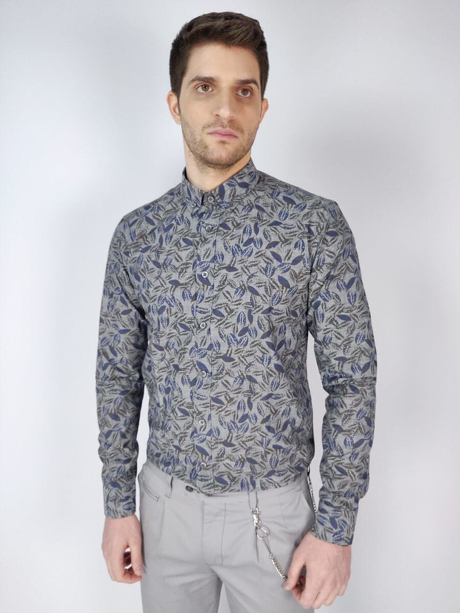 Marcus Πουκάμισο Floral - Σκούρο‌‌ μπλε - 31200168 WILLUM