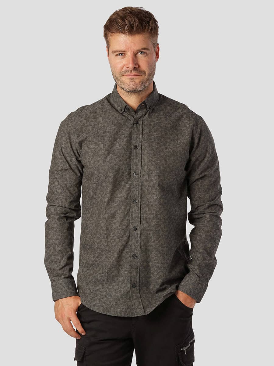 Marcus Πουκάμισο Floral Πράσινο Slim Fit