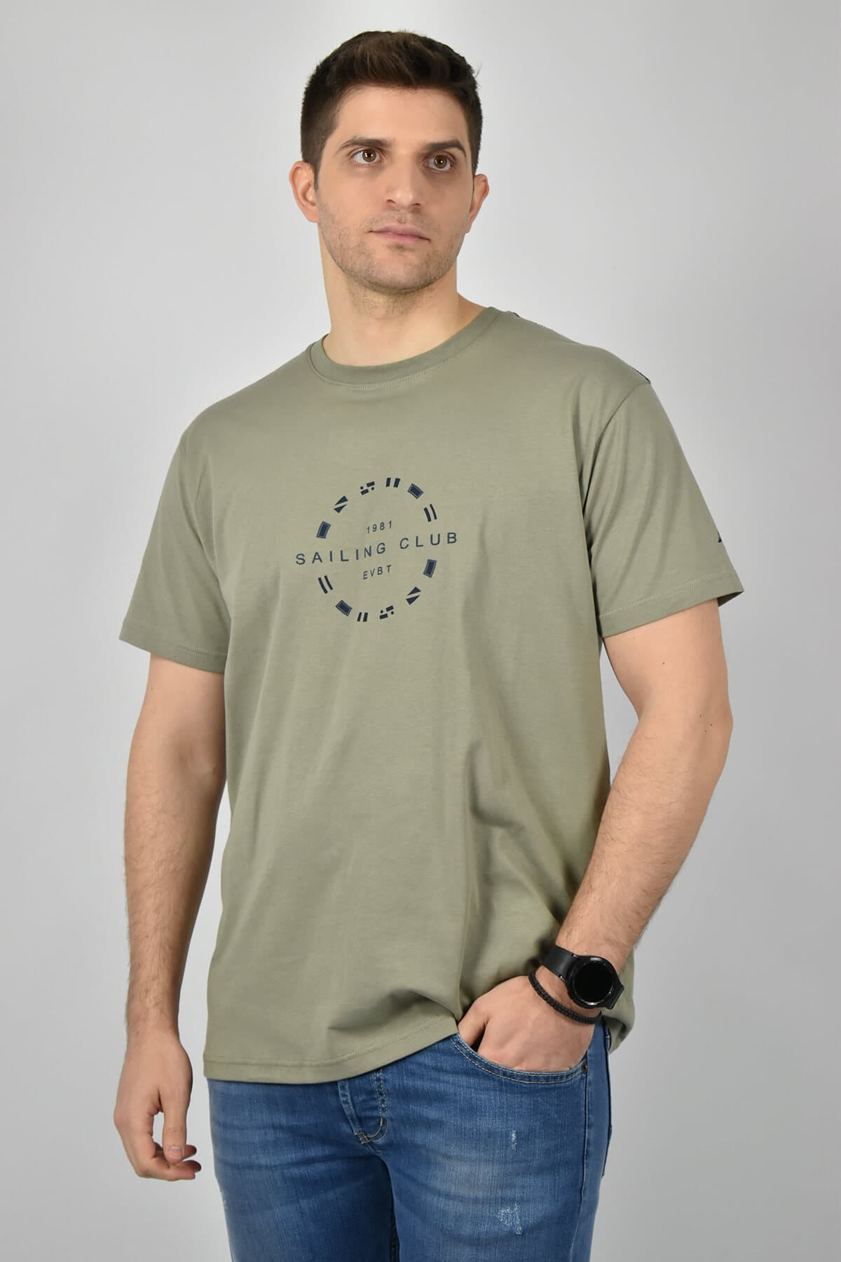 Everbest T-shirt Με Λογότυπο Sailing Club - Σκούρο‌‌ μπλε