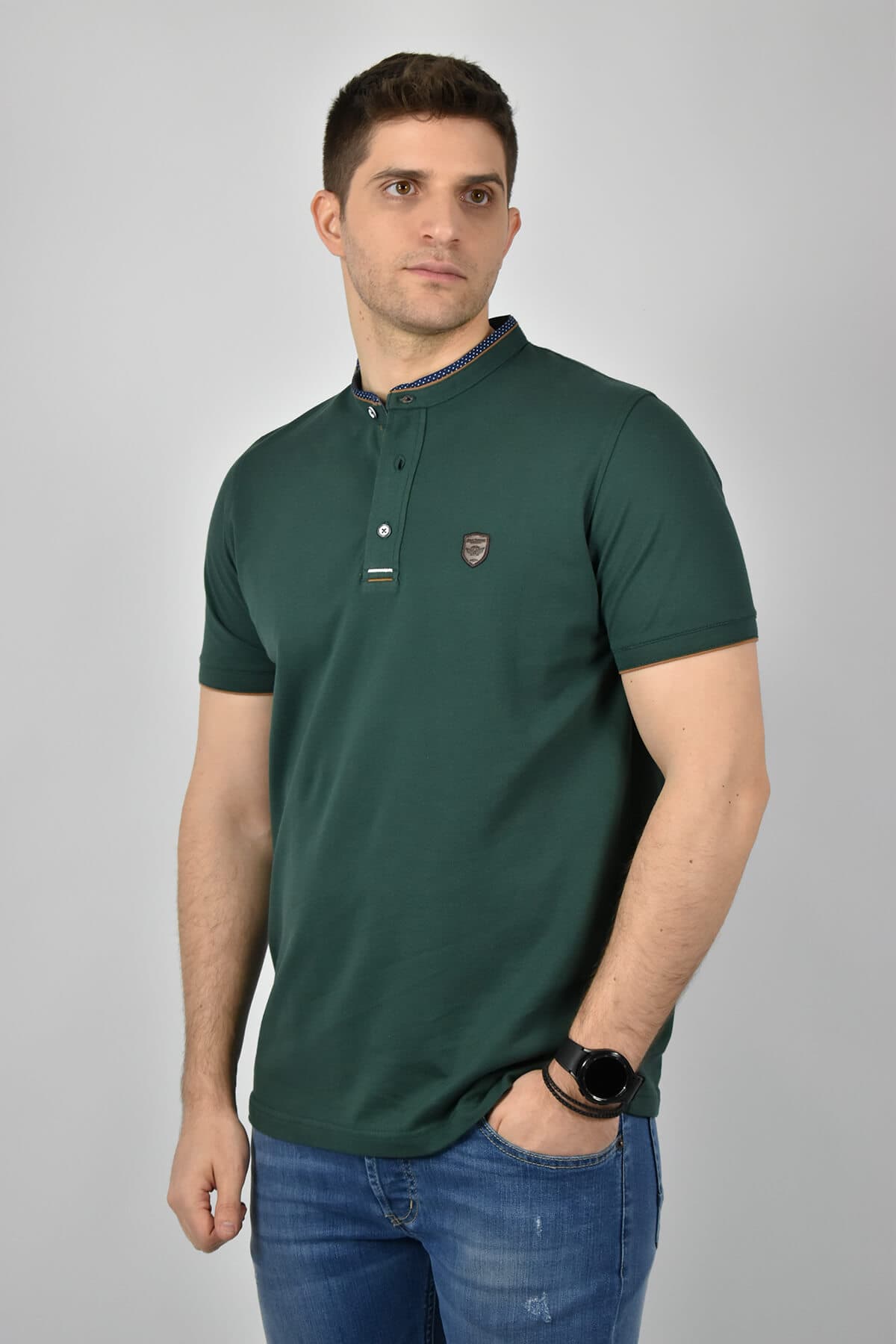 Side Effect Μπλούζα Πόλο Με Μάο Γιακά