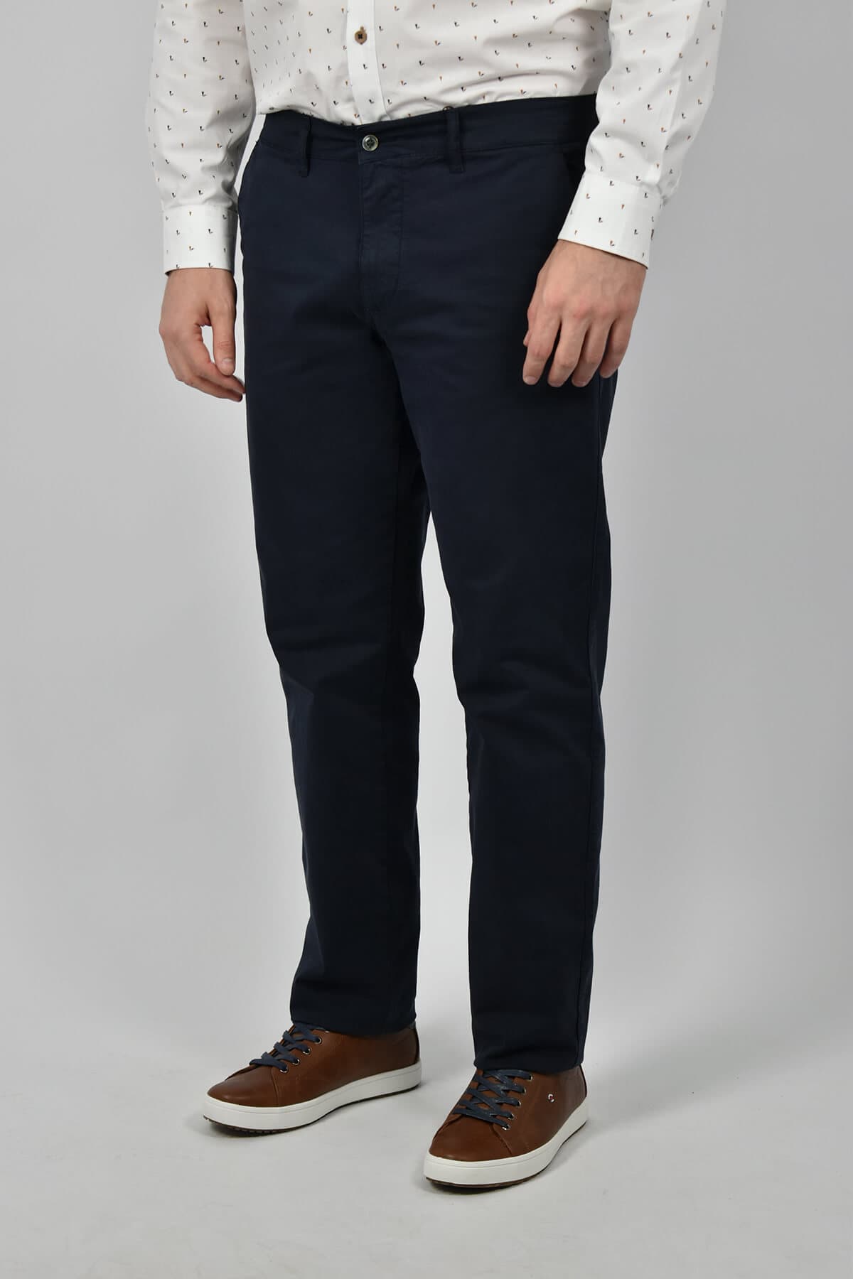 LCDN Παντελόνι Chinos Lisboa Confort - Σκούρο‌‌ μπλε - Arex 49