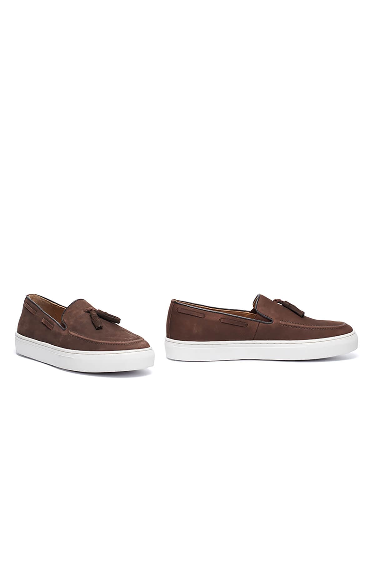 Giacomo Carlo Leather Loafer - Καφέ - LL Z-433