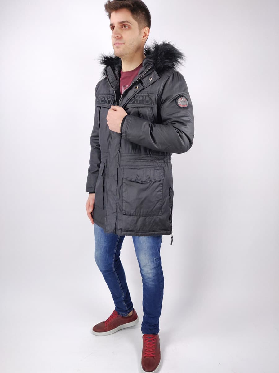 Inox Jackets Μπουφάν Μακρύ Με Κουκούλα