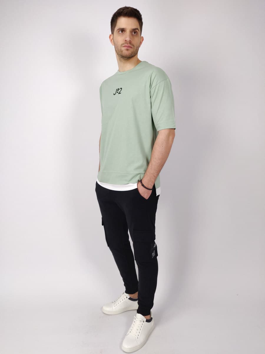 J-2 T-Shirt Oversized Με Στάμπα Logo