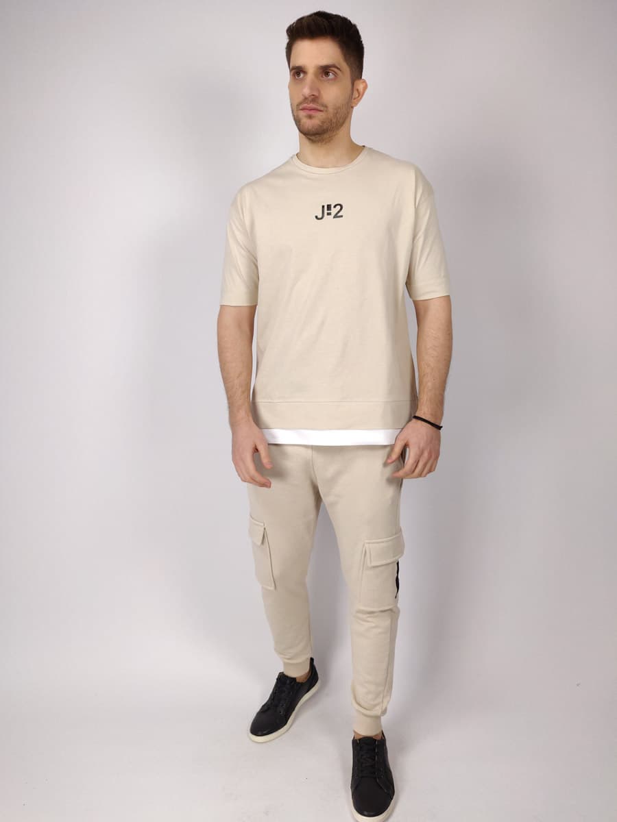 J-2 T-Shirt Oversized Με Στάμπα Logo
