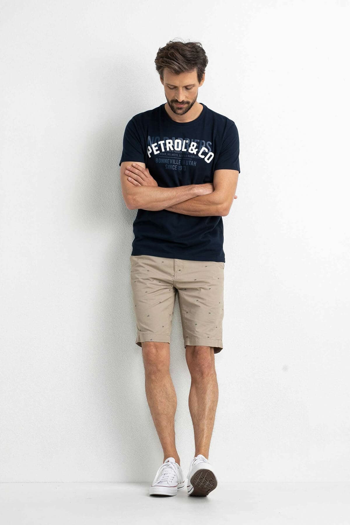 Petrol Industries Σορτς Chinos Με Μικροσχέδιο