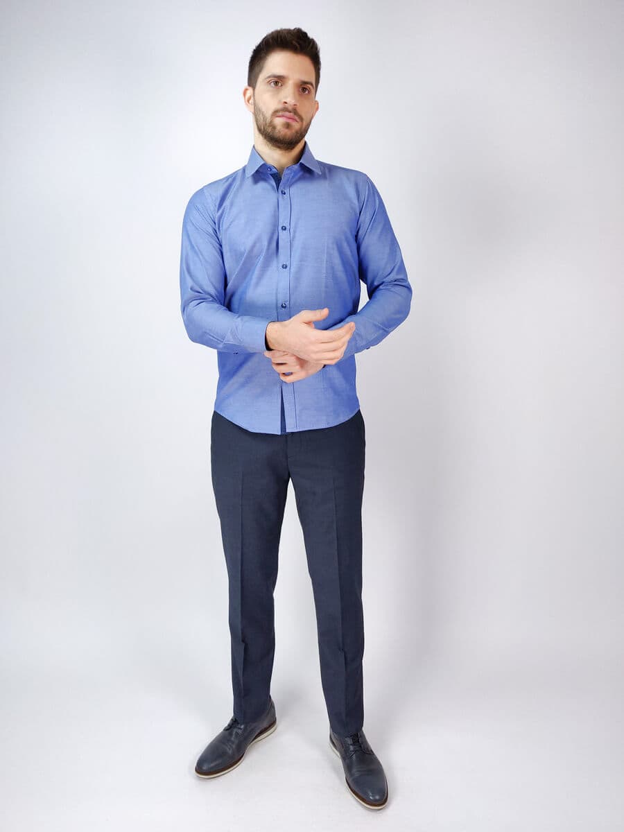 LCDN Παντελόνι Υφασμάτινο - Σκούρο‌‌ μπλε - YOUNG RIT BOSS 16