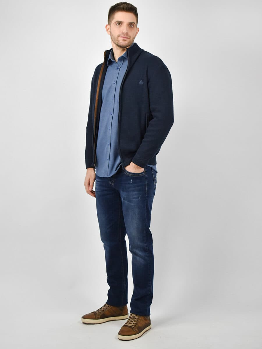 Leonardo Uomo Πουκάμισο Φανέλα