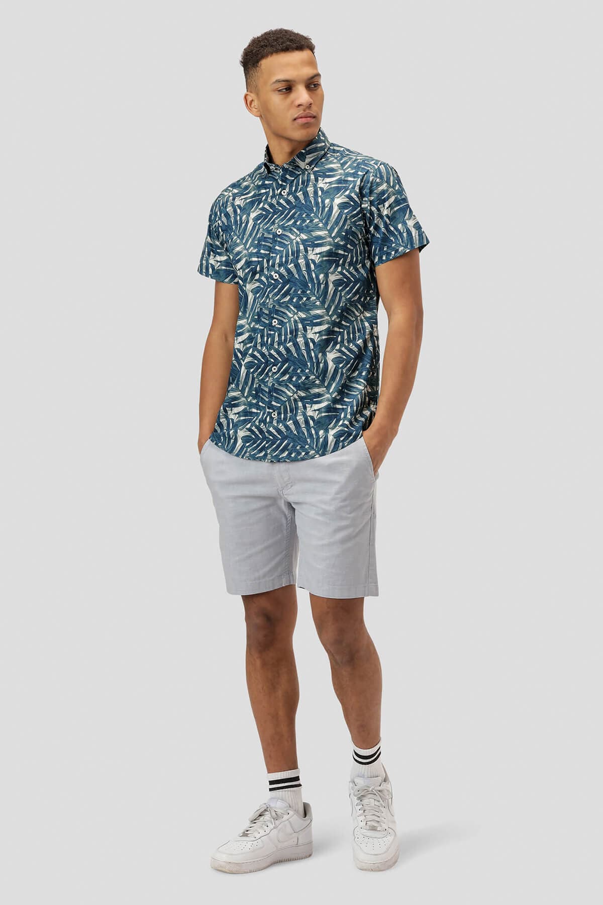 Marcus Πουκάμισο Floral Nigel - Σκούρο‌‌ μπλε