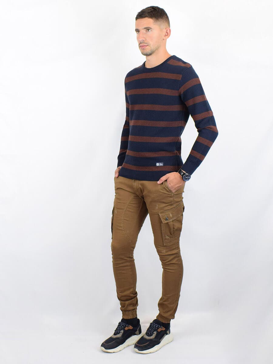 Side Effect Πουλόβερ Με Ρίγες - Σκούρο‌‌ μπλε