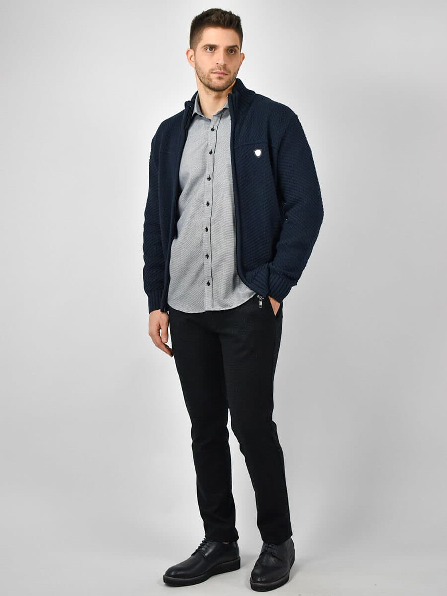 Sportswear Ζακέτα Με Ανάγλυφο Σχέδιο - Σκούρο‌‌ μπλε - N2063