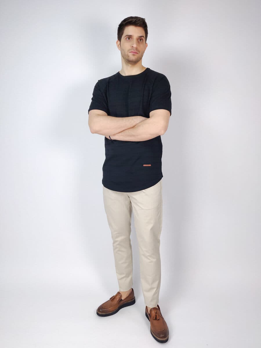 Clever T-shirt Με Aνάγλυφη Ρίγα