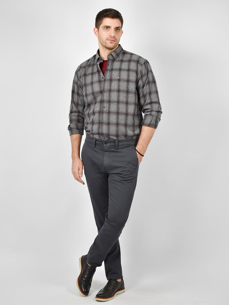 Antonio Morello Καρό Πουκάμισο Από Φανέλα