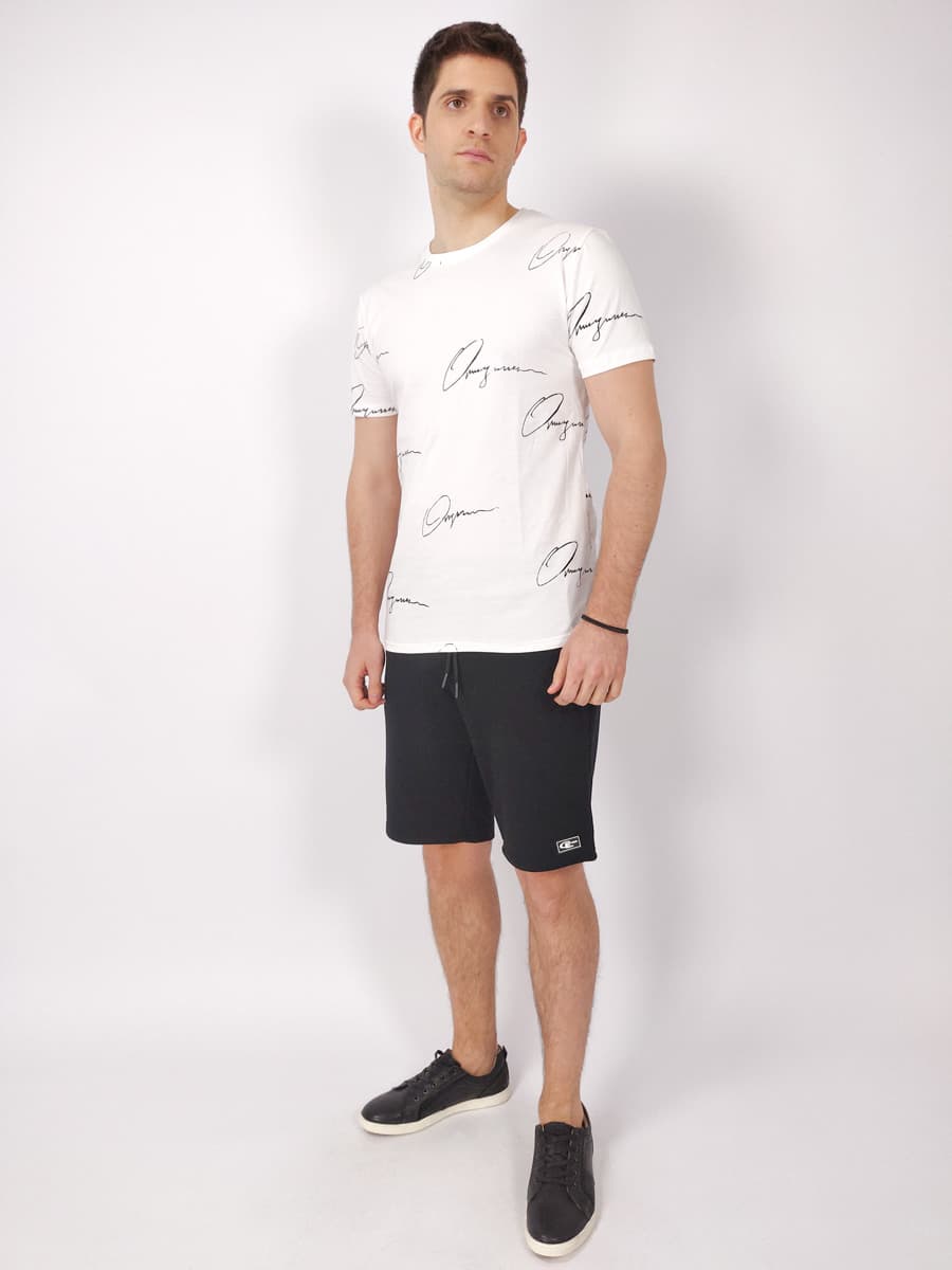 Clever T-Shirt Με Τύπωμα Σε όλη Τη Μπλούζα