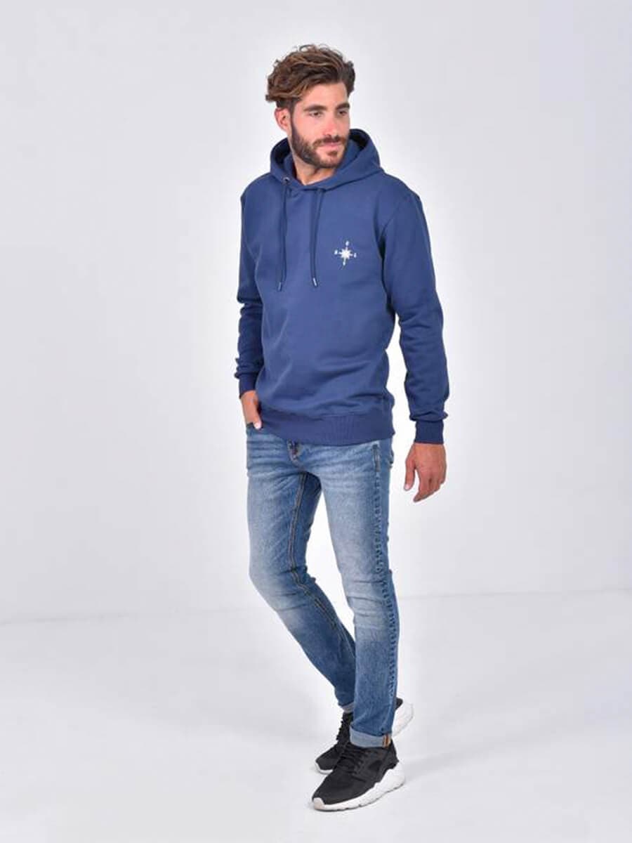 Clever Μπλούζα Φούτερ Με Κουκούλα