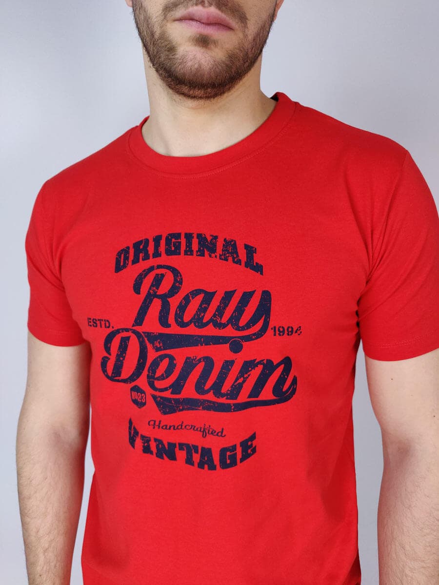 Marcus T-Shirt Με Logo - Κόκκινο - 28200253 MERCEY