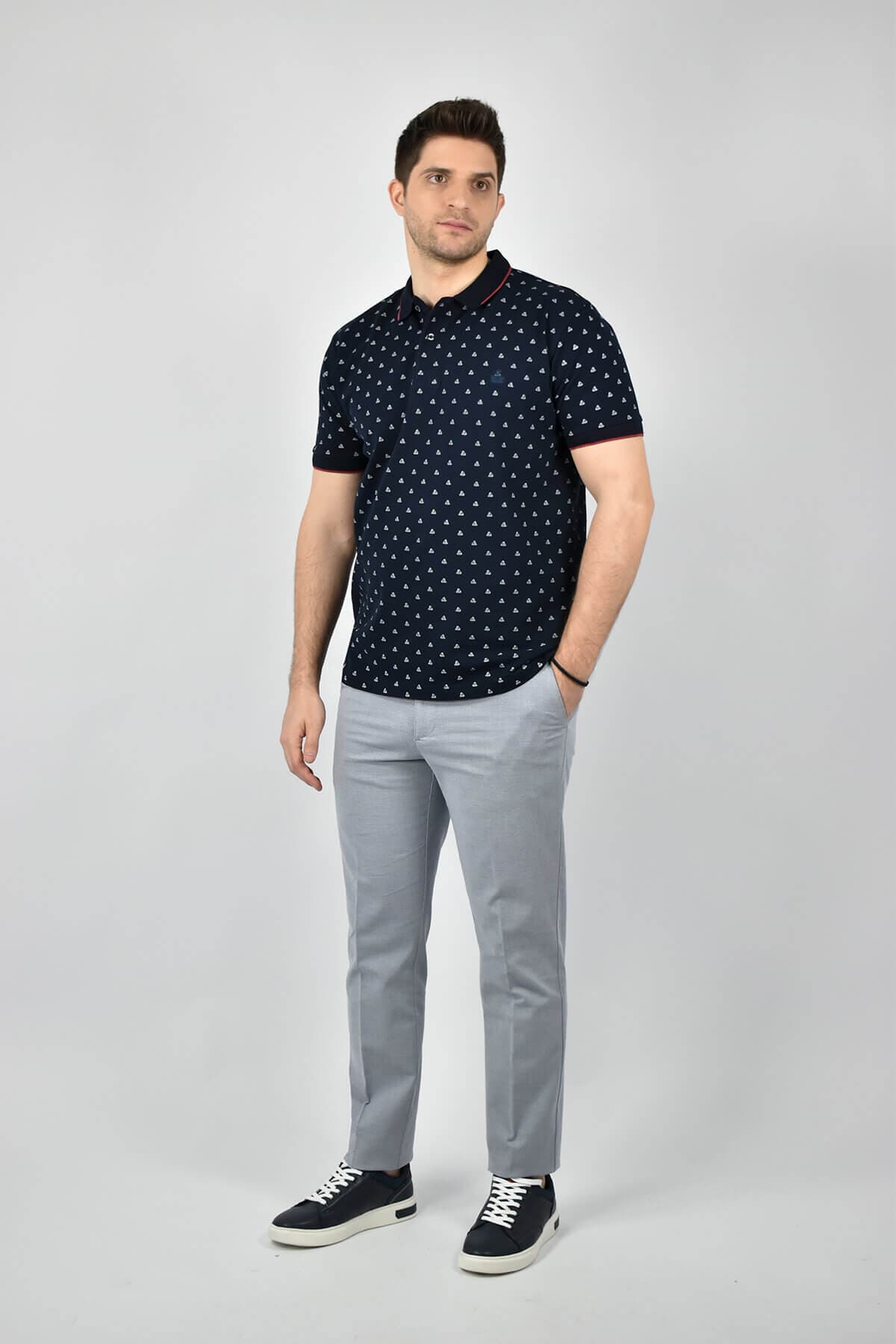 Visconti Μπλούζα Πόλο Με Μικροσχέδιο Yacht - Σκούρο‌‌ μπλε