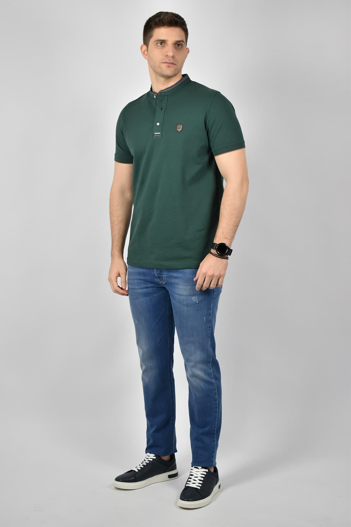 Side Effect Μπλούζα Πόλο Με Μάο Γιακά