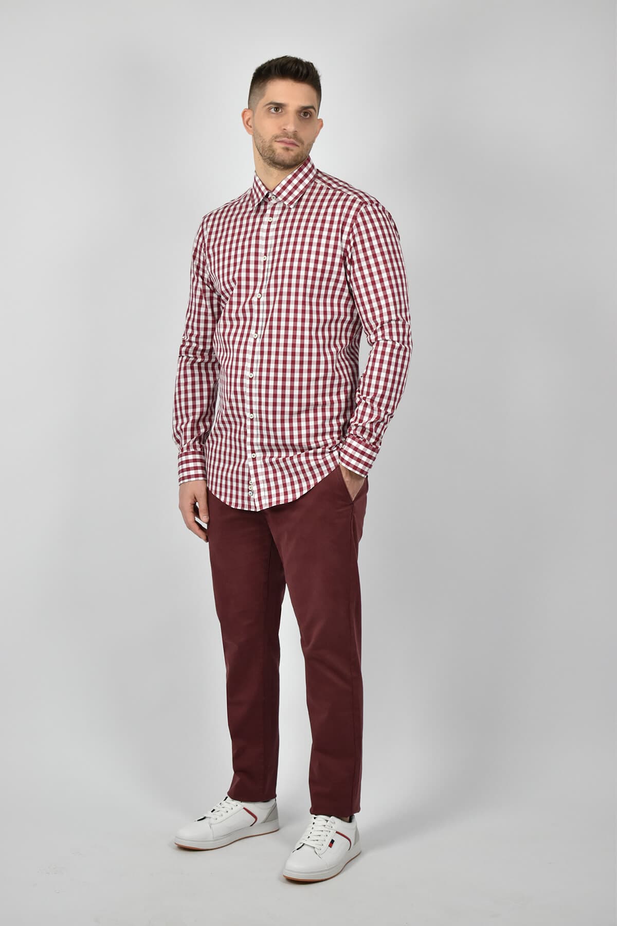 Men's Chino Pants Red Wave Red