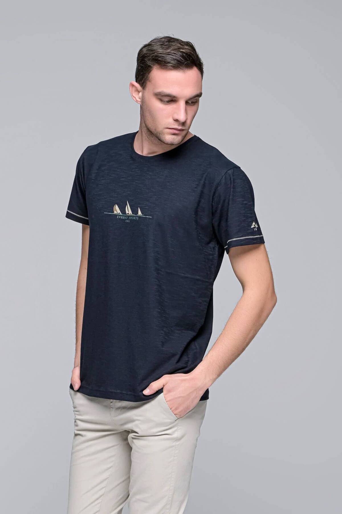 Everbest T-shirt Με Λογότυπο Everbest Sports - Σκούρο‌‌ μπλε