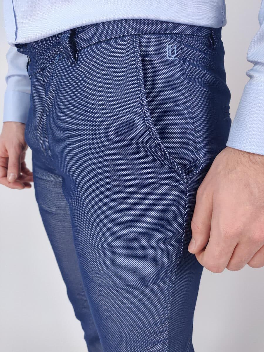 Leonardo Uomo Παντελόνι Υφασμάτινο Σκούρο Μπλε Slim Fit - Σκούρο‌‌ μπλε - S19LU050260244