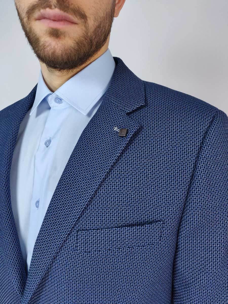 Leonardo Uomo Σακάκι Με Σχέδιο - Σκούρο‌‌ μπλε - S19LU090160008