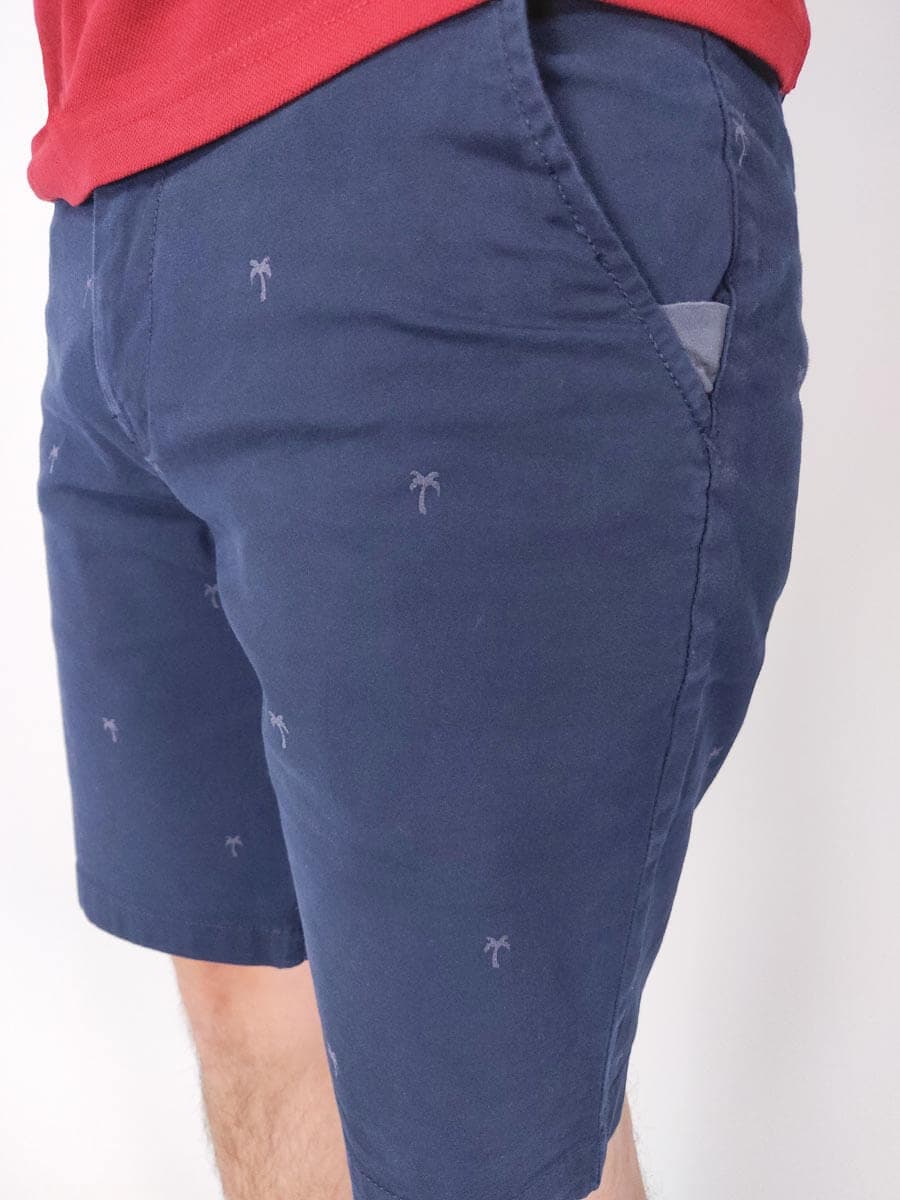 Petrol Indrustries Σορτς Chinos Με Σχέδιο - Σκούρο‌‌ μπλε - SHO527