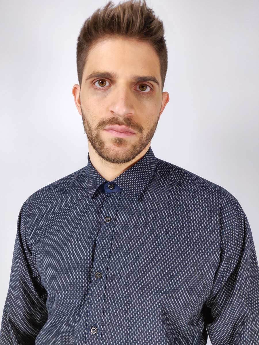 Rammazzoti Πουκάμισο - Σκούρο‌‌ μπλε - FIDO