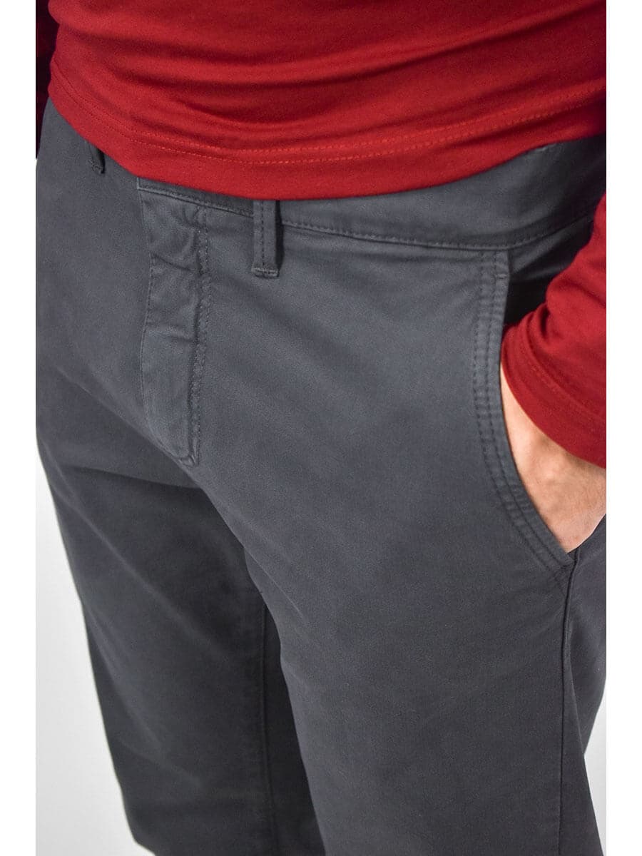 Men's Chino Pants Red Wave Gray