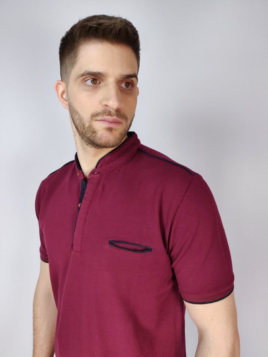 Side Effect Μπλούζα Πόλο Με Μάο Γιακά