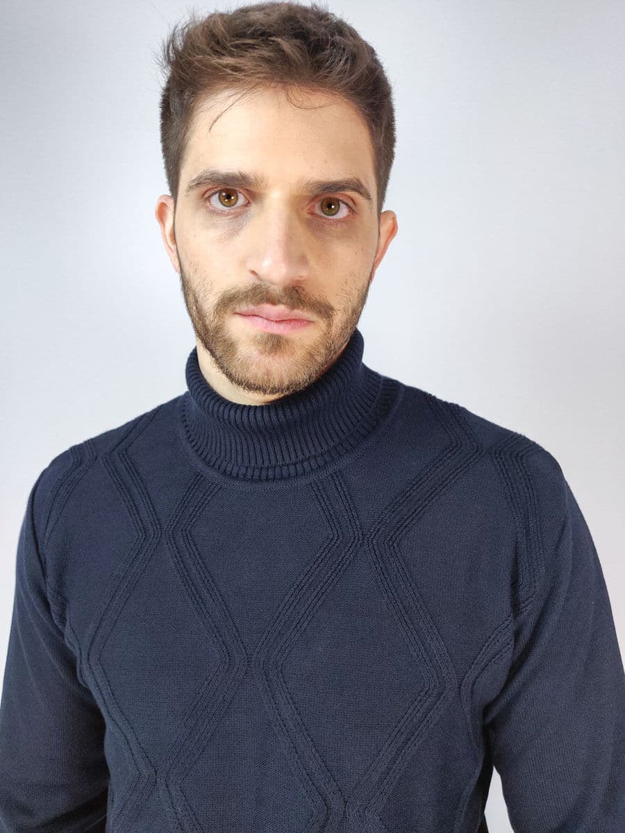 Side Effect Πλεκτό Ζιβάγκο - Σκούρο‌‌ μπλε - ZVG05