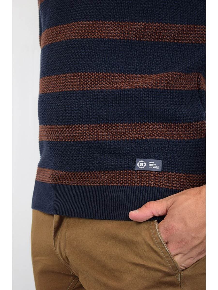 Side Effect Πουλόβερ Με Ρίγες - Σκούρο‌‌ μπλε