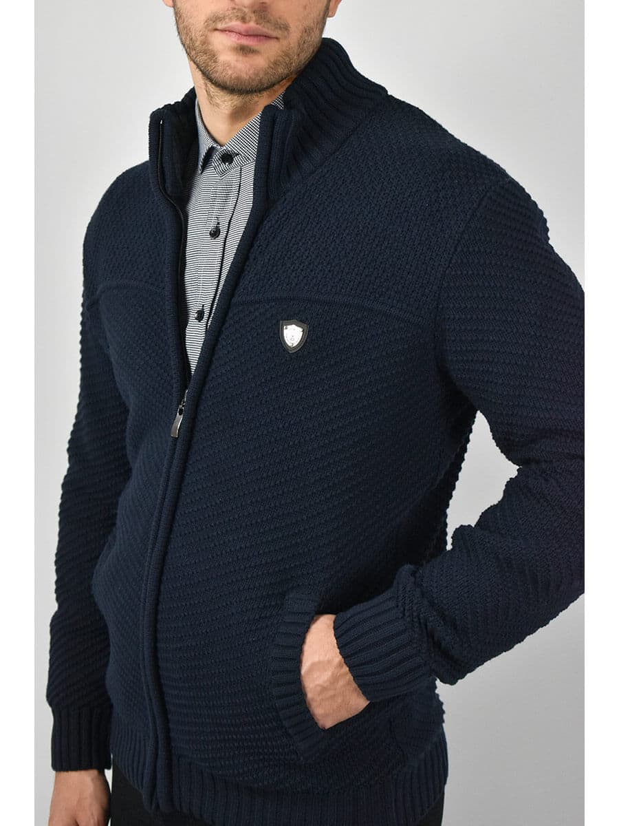 Sportswear Ζακέτα Με Ανάγλυφο Σχέδιο - Σκούρο‌‌ μπλε - N2063