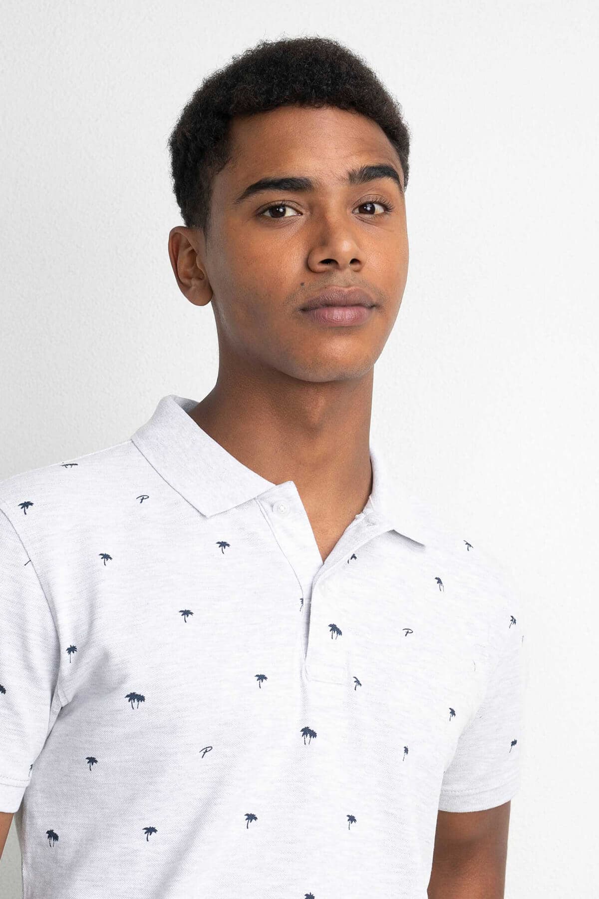 Petrol Industries Μπλούζα Πόλο Palm Tree