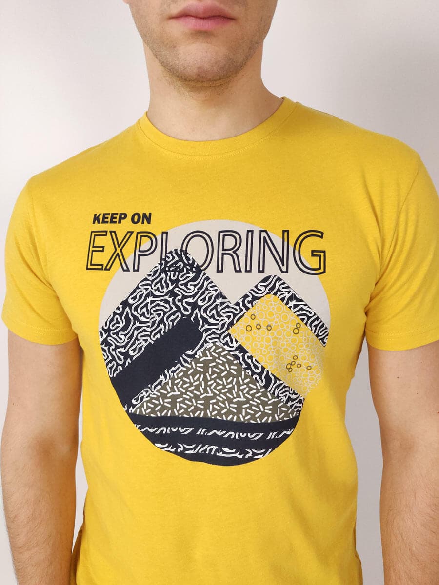 Marcus T-Shirt Με Στάμπα - Κίτρινο - 28200341 ELDON