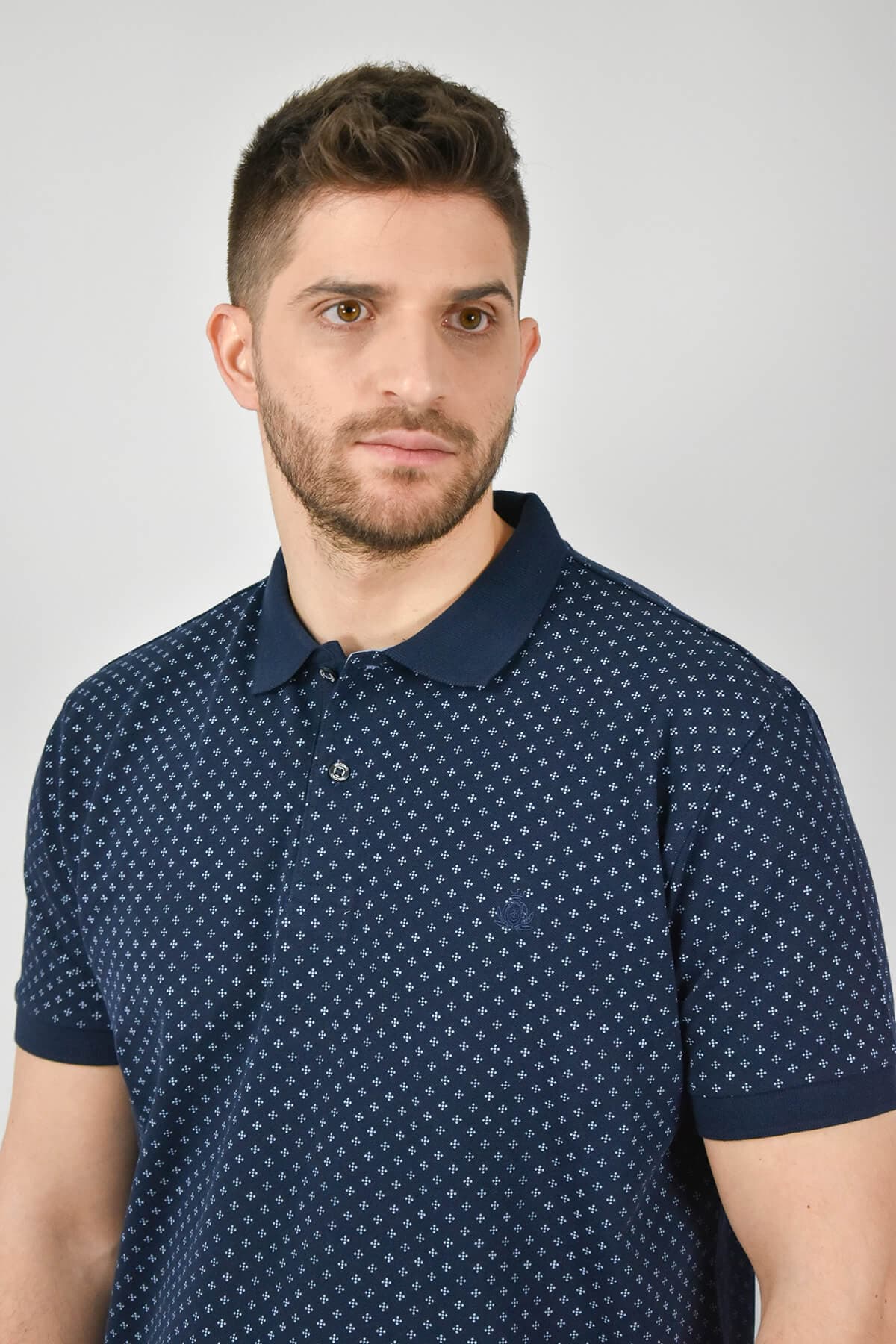 Visconti Μπλούζα Πόλο Με Μικροσχέδιο - Σκούρο‌‌ μπλε - 2707