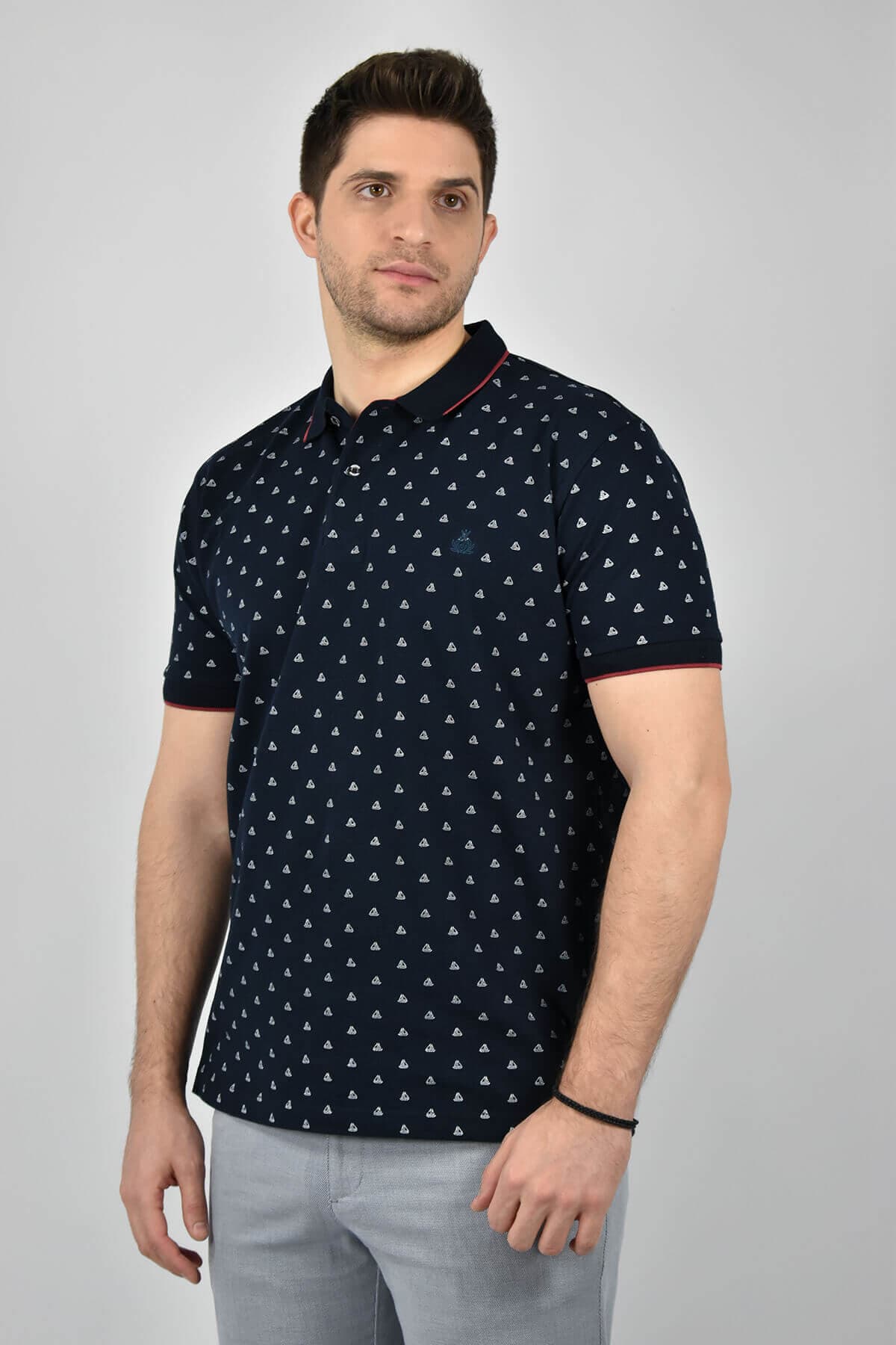 Visconti Μπλούζα Πόλο Με Μικροσχέδιο Yacht - Σκούρο‌‌ μπλε