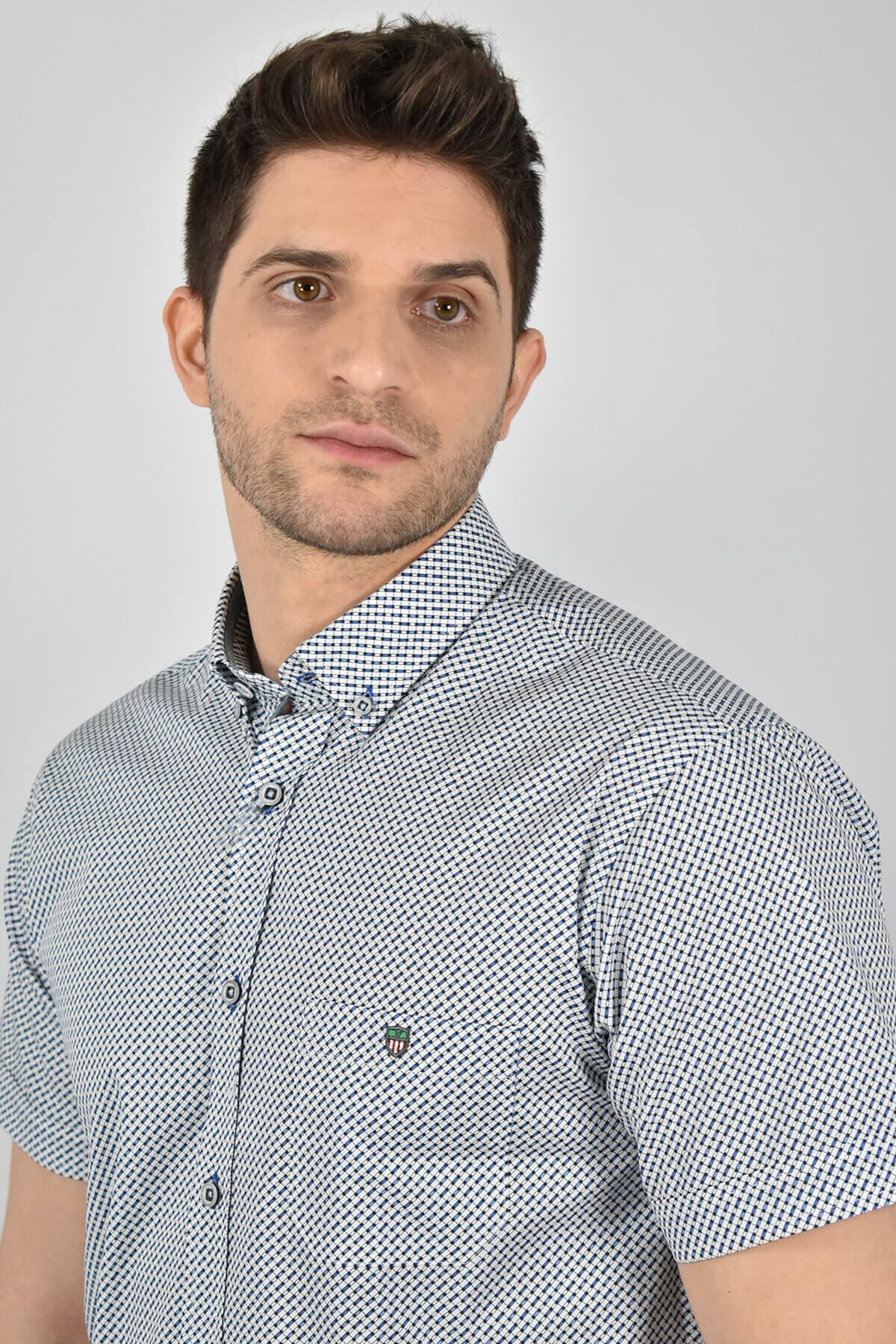 Visconti Πουκάμισο Με Μικροσχέδιο Και Τσέπη