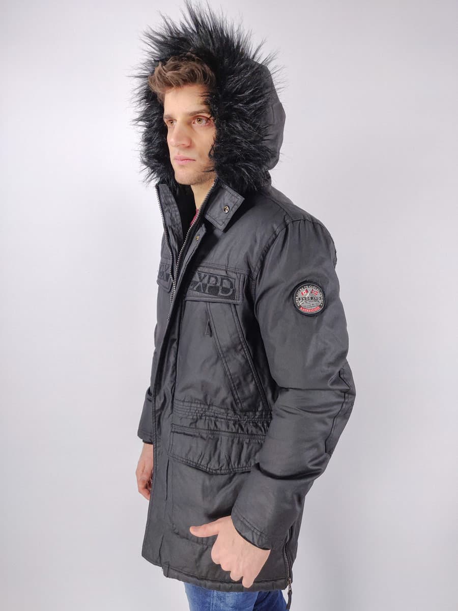 Inox Jackets Μπουφάν Μακρύ Με Κουκούλα