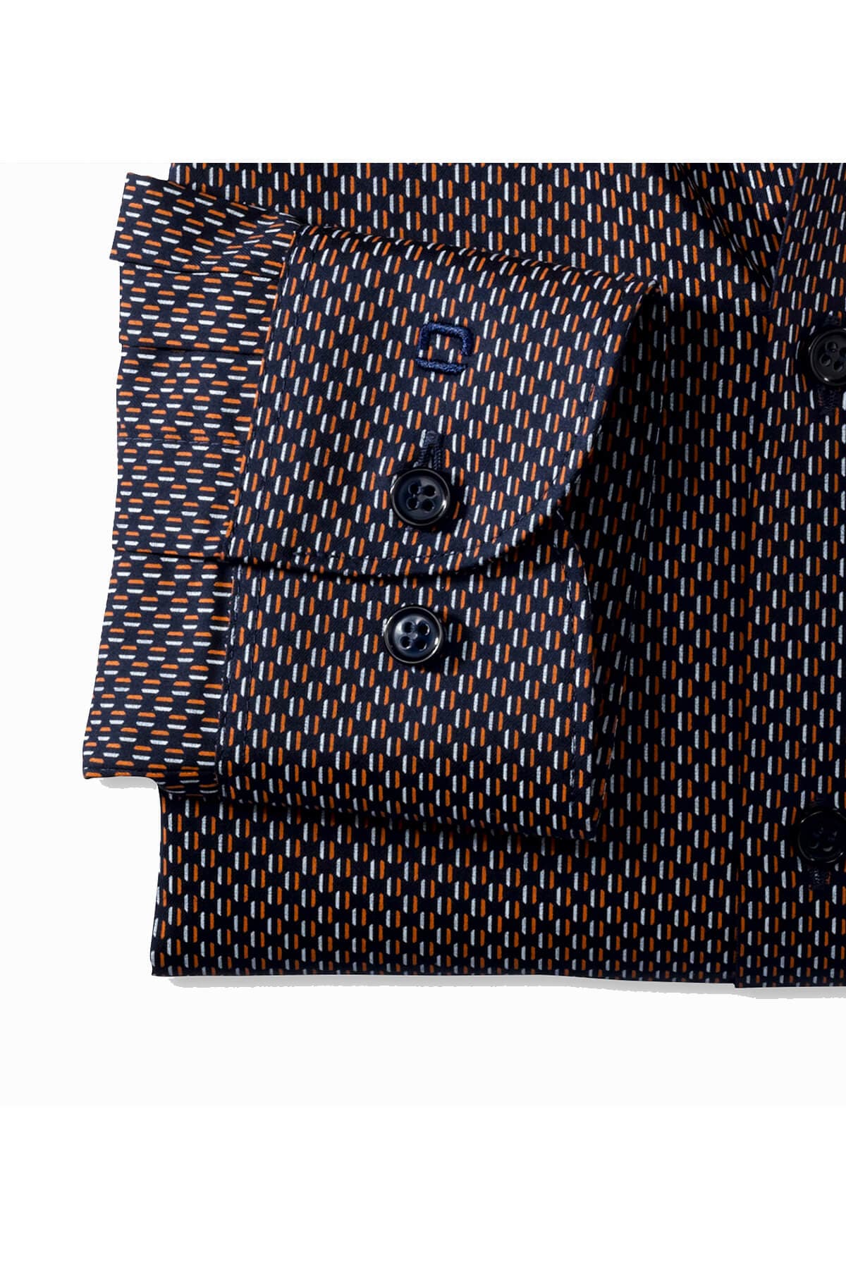 Olymp Πουκάμισο Με Γραμμικό Μικροσχέδιο - Σκούρο‌‌ μπλε - 208214