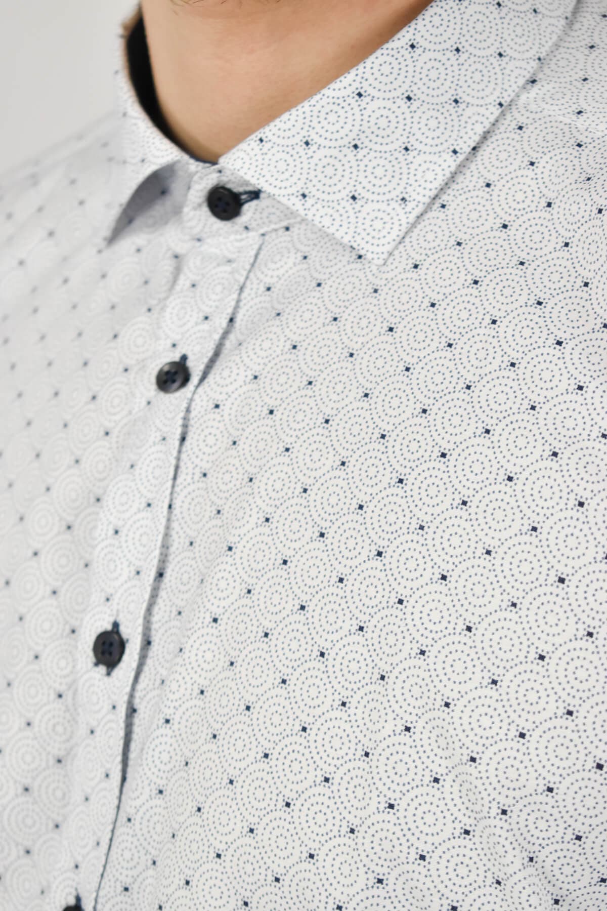 Leonardo Uomo Πουκάμισο Με Μικροσχέδιο