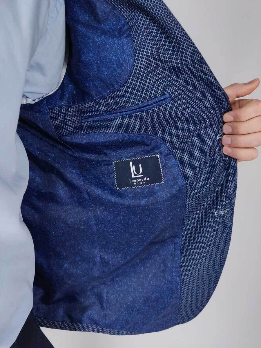 Leonardo Uomo Σακάκι Με Σχέδιο - Σκούρο‌‌ μπλε - S19LU090160008